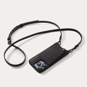 BANDOLIER iPhone 13 PRO MAX EMMA Crossbody Phone Case in Black/Pewter
